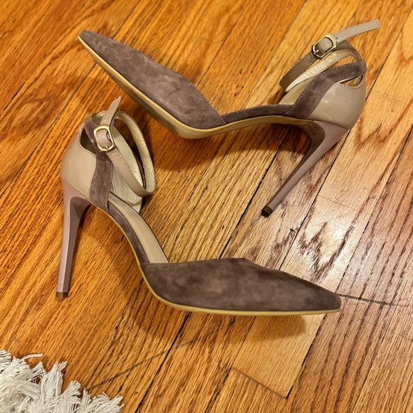 SALI Suede & Patent leather | Ankle strap pumps - Picture 8 of 9